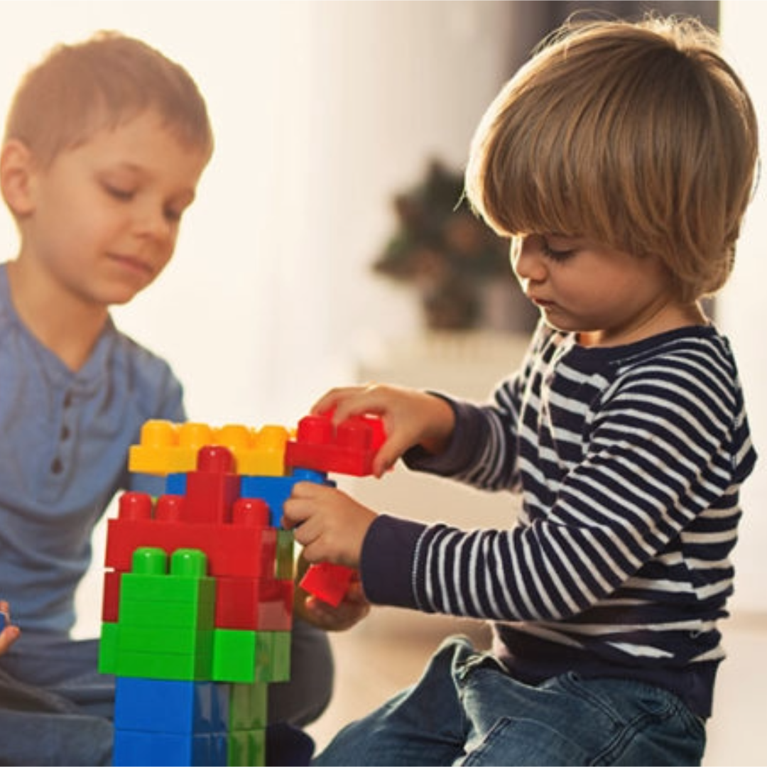 Children playing with blocks