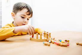 Child playing with blocks